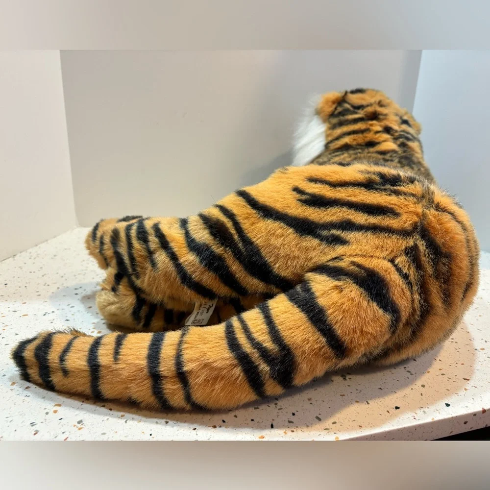 Vintage WEGO Tiger Plush‎ Stuffed Animal Korea Laying Jungle Cat 9115T